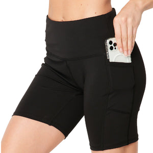 Squat Proof High Waist Biker Short | Cell Phone Pocket ( BIKER01 )