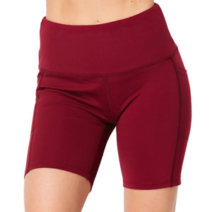 Squat Proof High Waist Biker Short | Cell Phone Pocket ( BIKER01 )