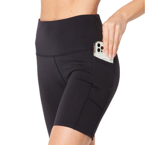 Squat Proof High Waist Biker Short | Cell Phone Pocket ( BIKER01 )