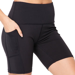 Squat Proof High Waist Biker Short | Cell Phone Pocket ( BIKER01 )