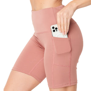 Squat Proof High Waist Biker Short | Cell Phone Pocket ( BIKER01 )