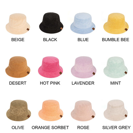 CC Foldable Terry Cloth Bucket Hat ( BK-006 )
