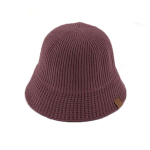 CC Ribbed Knit Adjustable Bucket Hat ( BK-3823 )