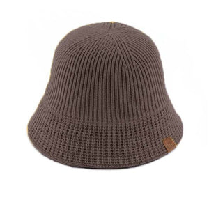 CC Ribbed Knit Adjustable Bucket Hat ( BK-3823 )