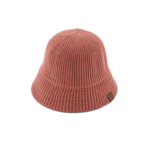 CC Ribbed Knit Adjustable Bucket Hat ( BK-3823 )