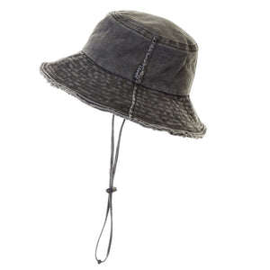 CC Frayed Washed Denim Bucket Hat ( BK-776 )