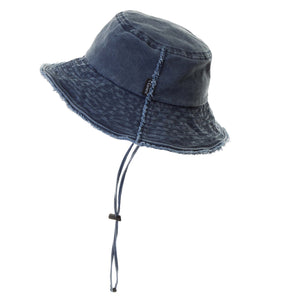 CC Frayed Washed Denim Bucket Hat ( BK-776 )