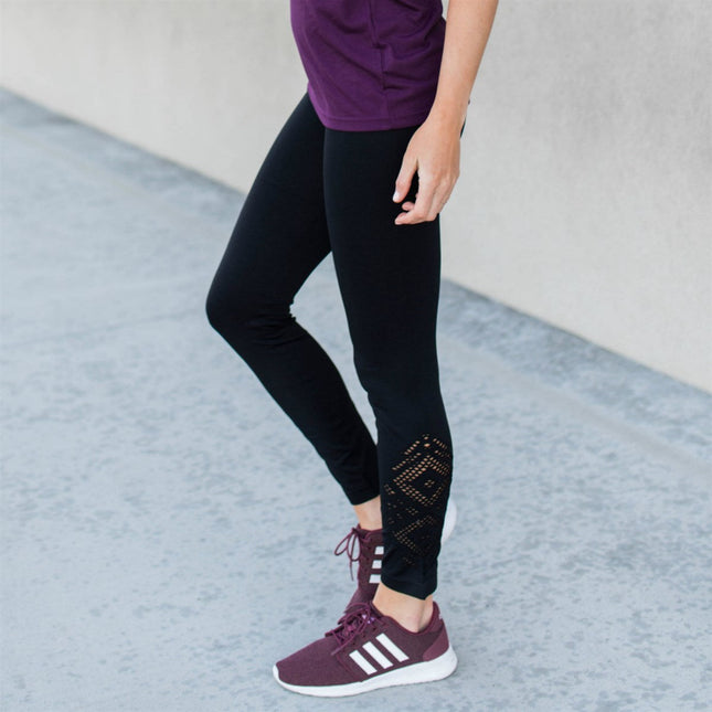 Ankle Detail Athleisure Leggings ( BN002 ) CLEARANCE
