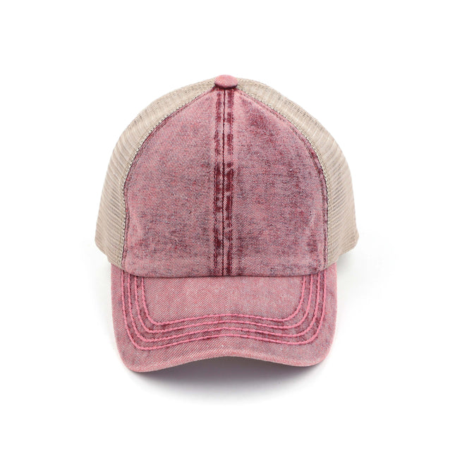 CC Washed Denim Criss Cross Cap ( BT-1009 )