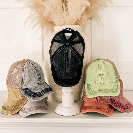 CC Washed Denim Criss Cross Cap ( BT-1009 )