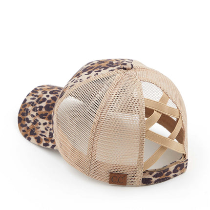CC Faux Suede Leopard Hat ( BT-44 )