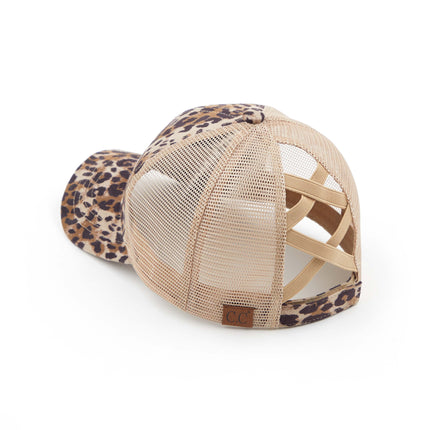 CC Faux Suede Leopard Hat ( BT-44 )