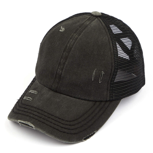 CC Kids Criss-Cross Pony Cap ( KIDS BT-780 ) Fits Kids Size 1T-4T