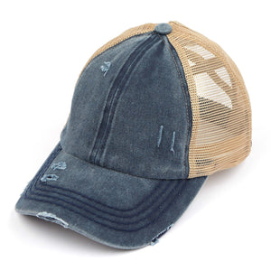 CC Multi Level Criss-Cross Pony Cap ( BT-780 )