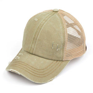 CC Multi Level Criss-Cross Pony Cap ( BT-780 )