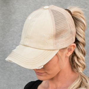 CC Multi Level Criss-Cross Pony Cap ( BT-780 )