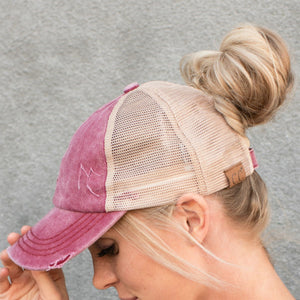 CC Multi Level Criss-Cross Pony Cap ( BT-780 )