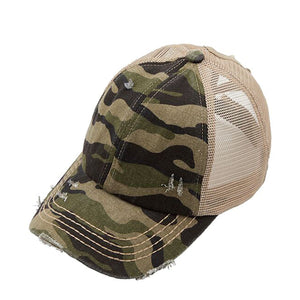 CC Multi Level Criss-Cross Pony Cap ( BT-780 )