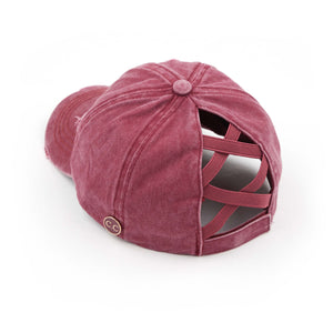 CC Cotton Criss-Cross Pony Cap ( BT-799 )