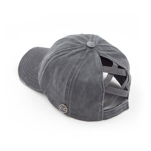 CC Cotton Criss-Cross Pony Cap ( BT-799 )