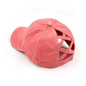 CC Cotton Criss-Cross Pony Cap ( BT-799 )