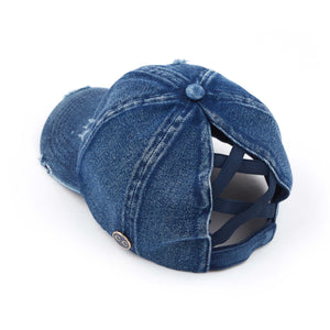 CC Cotton Criss-Cross Pony Cap ( BT-799 )