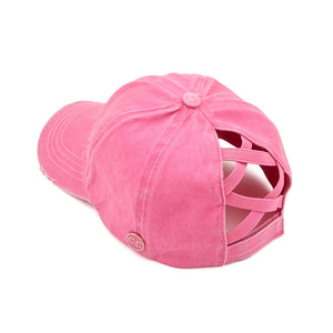 CC Cotton Criss-Cross Pony Cap ( BT-799 )