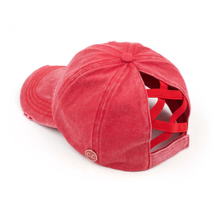 CC Cotton Criss-Cross Pony Cap ( BT-799 )