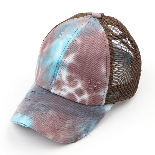 CC Tie-Dye Mesh Criss-Cross  Pony Cap ( BT-924 )