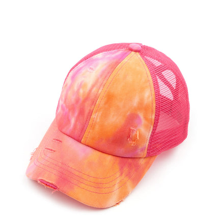 CC Tie-Dye Mesh Criss-Cross  Pony Cap ( BT-924 )