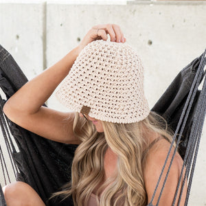 CC Crochet Knit Hat | Foldable ( BK-3934 )