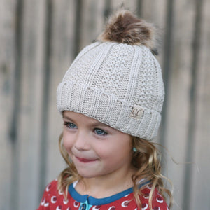 CC Kids Trending Pom Beanie | Fur Lined ( KIDS-820 )