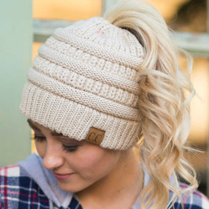 CC Messy Bun/Pony Beanie ( MB-20A )