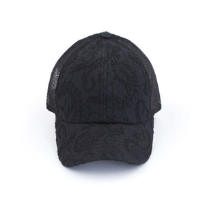 CC Paisley Embroidered Criss-Cross Cap ( BT-1013 )