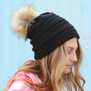 CC Trending Beanie w/ Tan Pom ( HAT-43 )