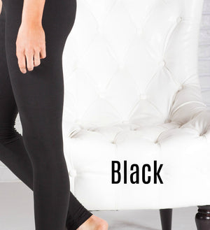 Super Soft Fleece Lined Leggings - 3" Waist ( SOL01-FLEECE-3 )