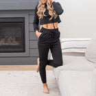 French Terry Cropped Jacket/Jogger Loungewear ( FT-CROP-SET )