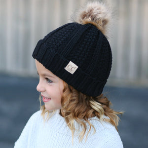 CC Kids Trending Pom Beanie | Fur Lined ( KIDS-820 )