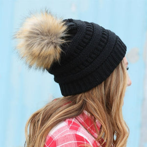 CC Trending Beanie w/ Tan Pom ( HAT-43 )