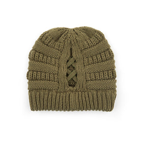 CC Criss-Cross Pony Beanie ( CCB-1 )