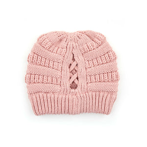 CC Criss-Cross Pony Beanie ( CCB-1 )