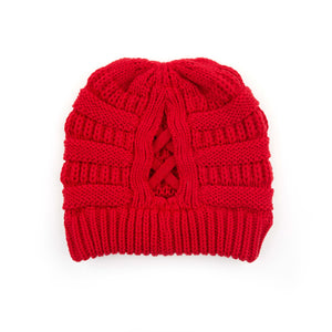 CC Criss-Cross Pony Beanie ( CCB-1 )