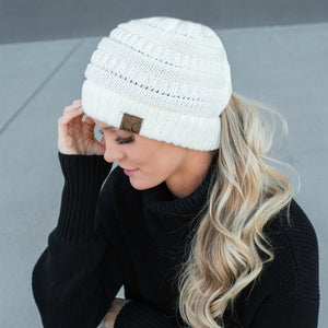 CC Criss-Cross Pony Beanie ( CCB-1 )