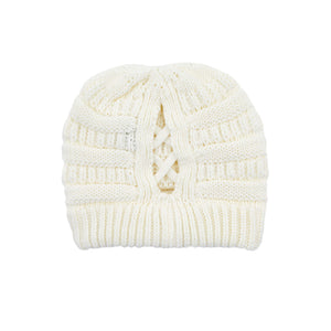 CC Criss-Cross Pony Beanie ( CCB-1 )