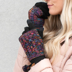 CC Touchscreen Glove w/ Cuff & Pom ( CG-6242POM )