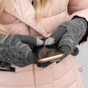 CC Touchscreen Glove w/ Cuff & Pom ( CG-6242POM )