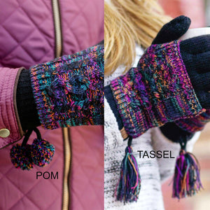 CC Touchscreen Glove w/ Cuff & Pom ( CG-6242POM )