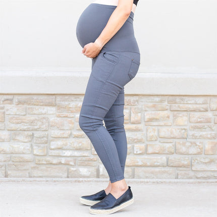 Twill Maternity Stretchy Jeggings ( MT-D002 ) CLEARANCE