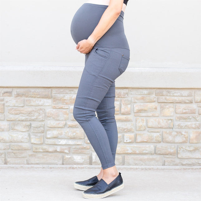 Twill Maternity Stretchy Jeggings ( MT-D002 ) CLEARANCE