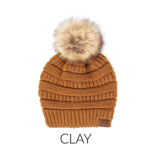 CC Trending Beanie w/ Tan Pom ( HAT-43 )